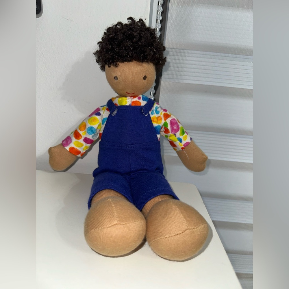 LOVEVERY Baby Avery Gender Neutral Plush Doll 12 inch Montessori Organic Cotton